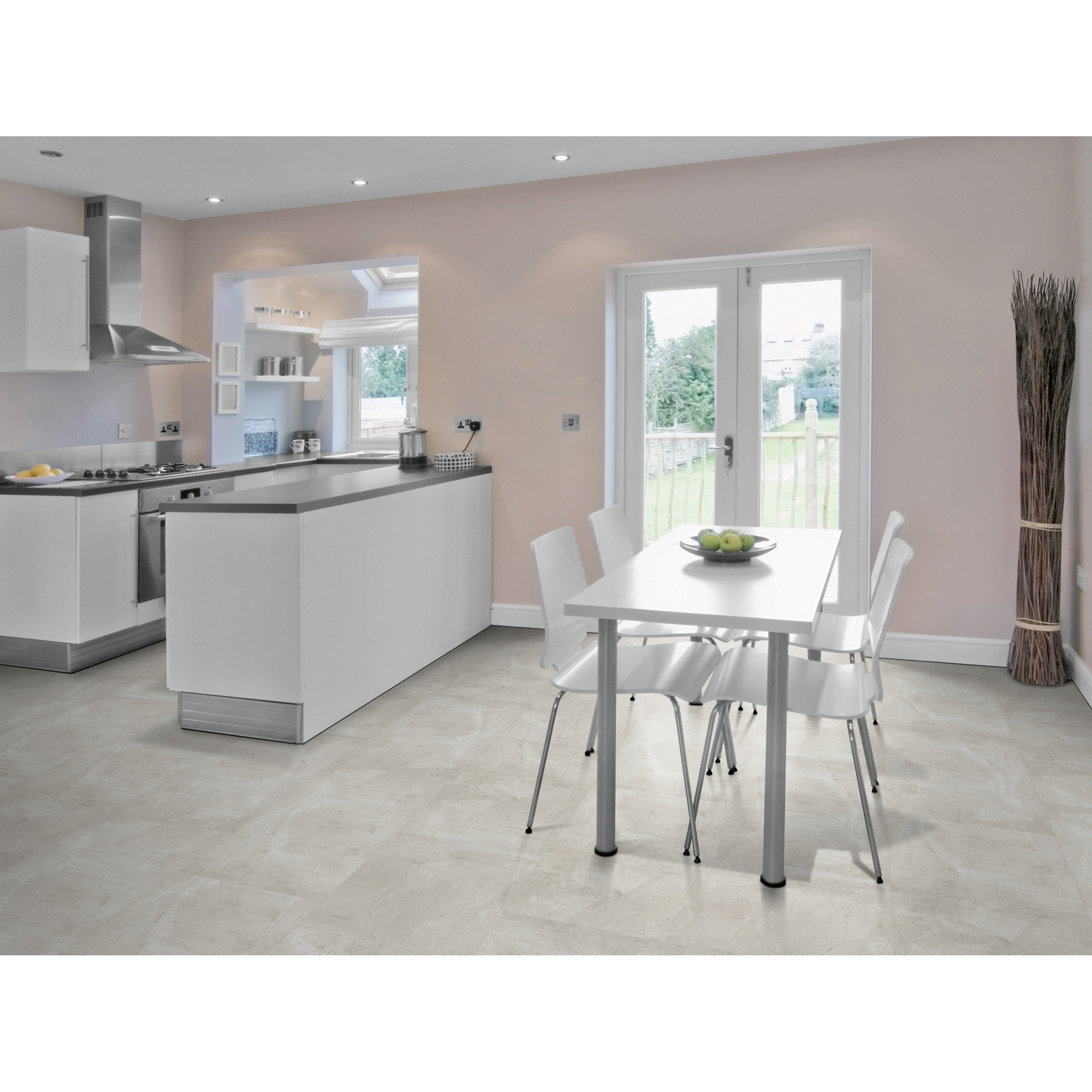 Vinylgolv Floorit Concrete White Click