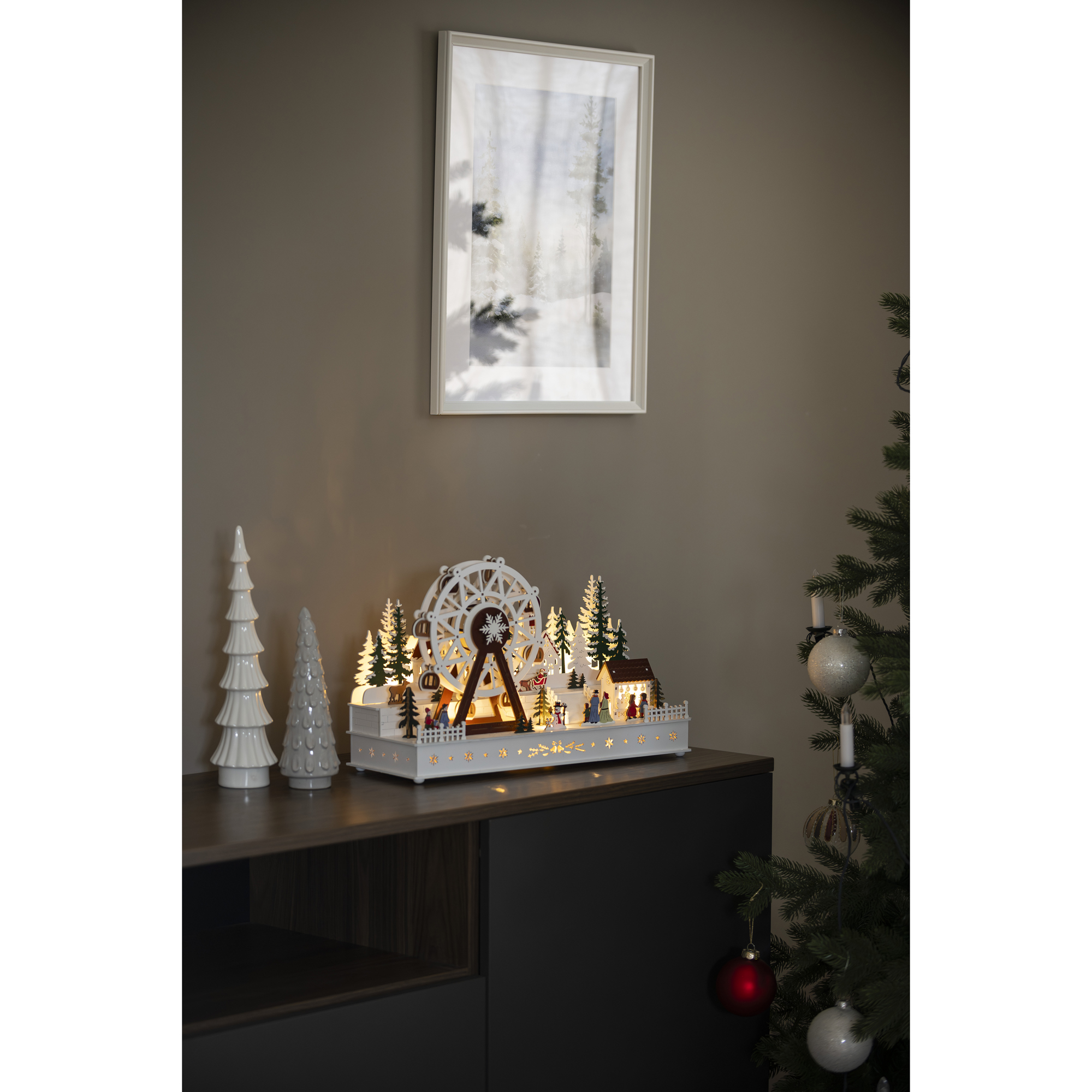 Dekorationsbelysning Gnosjö Konstsmide Pariserhjul Trä LED