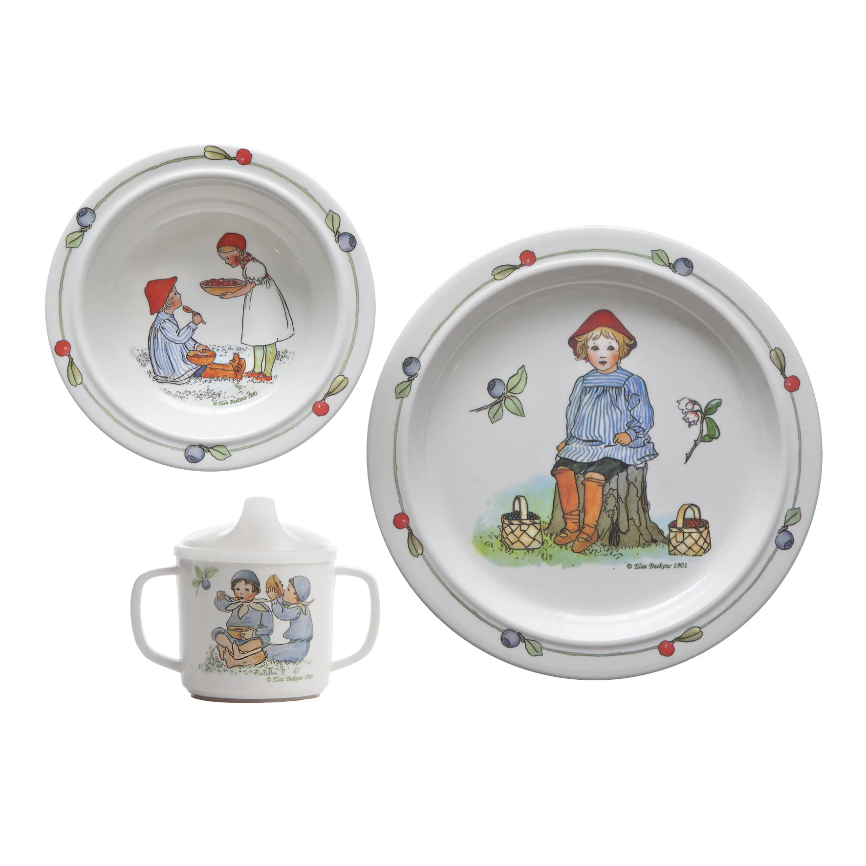 Barnservis Rätt Start Elsa Beskow i 3 Delar Putte