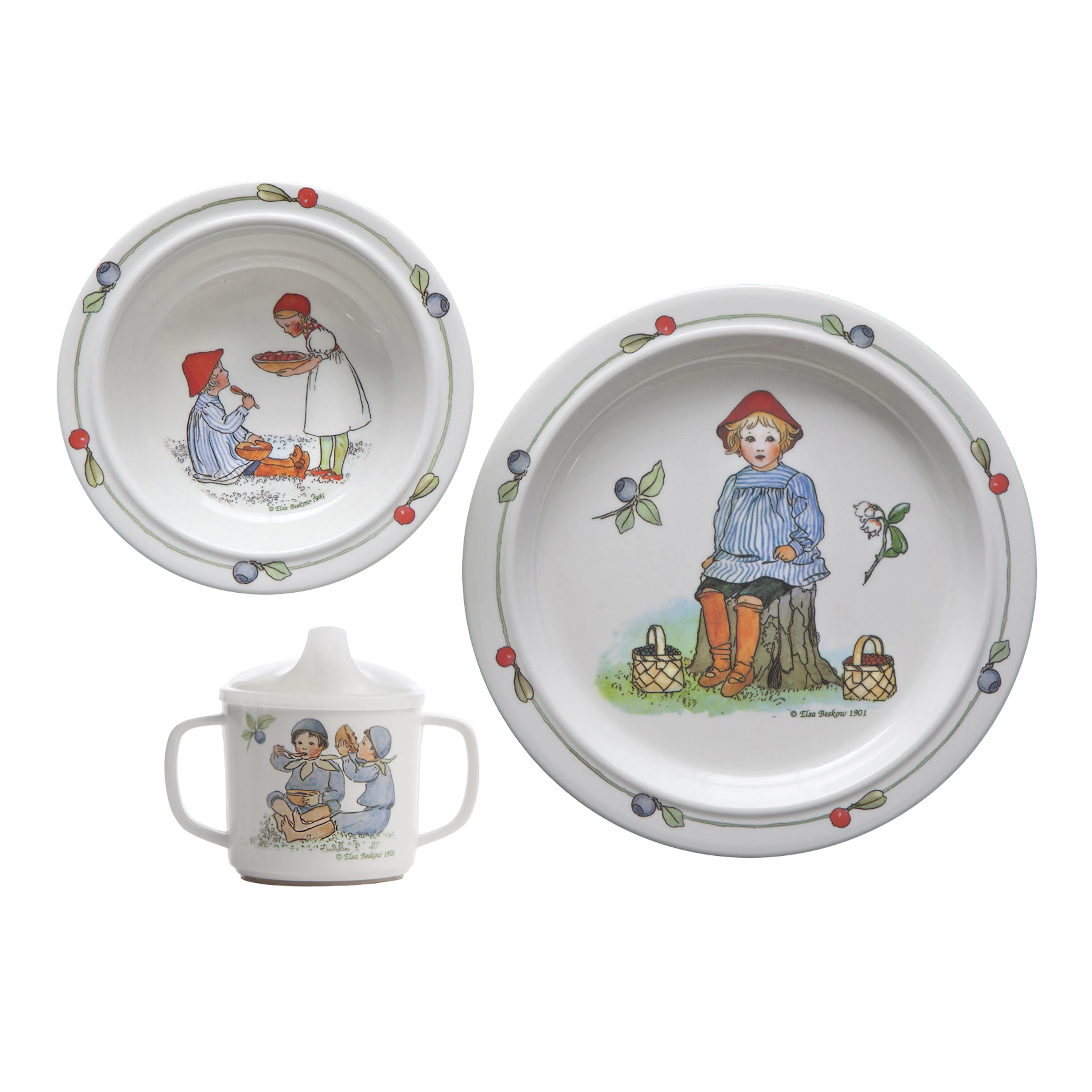Barnservis Rätt Start Elsa Beskow i 3 Delar Putte