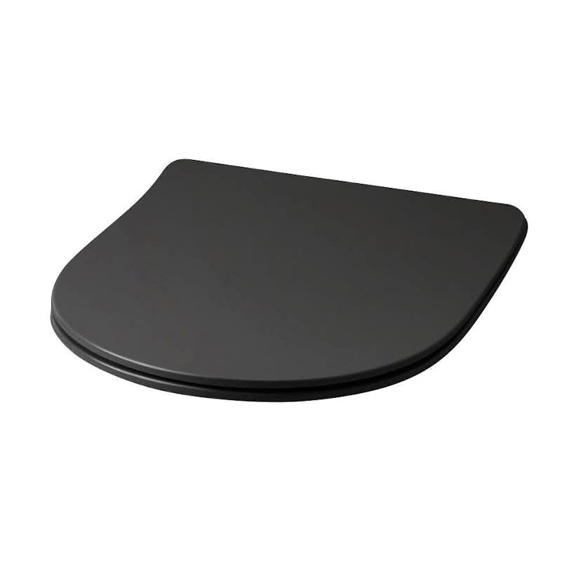 Toalettsits Lavabo Slim Mjukstängande Hårdsits Mattsvart