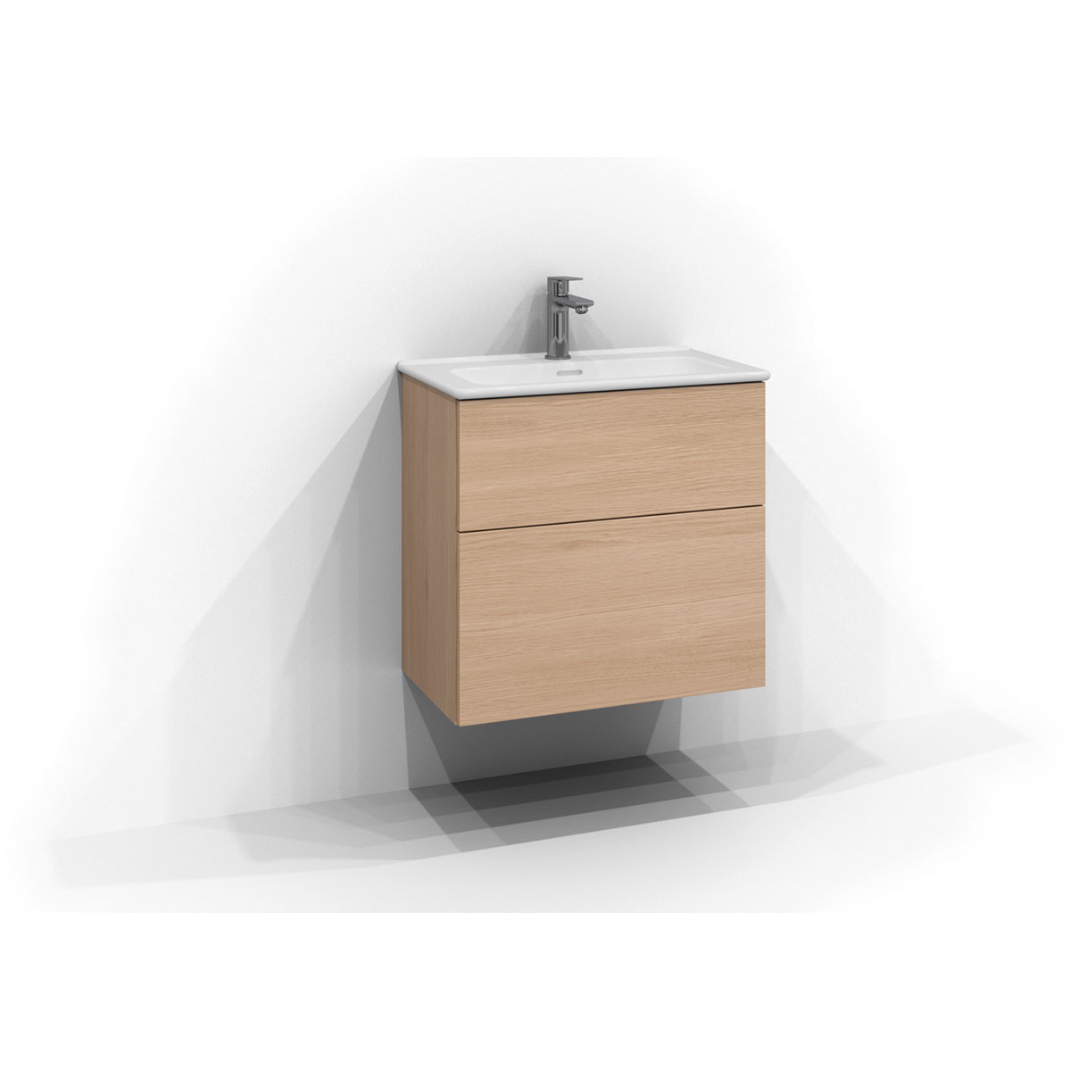 Tvättställsskåp Svedbergs Poem Plan 350 med 2 Lådor