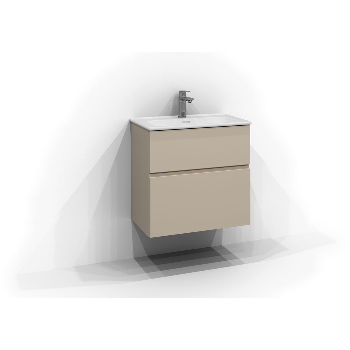 Tvättställsskåp Svedbergs Poem Profil 350 med 2 Lådor