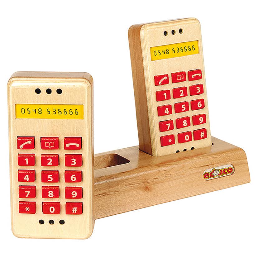 Leksakstelefoner ABA Skol Trä 2 st