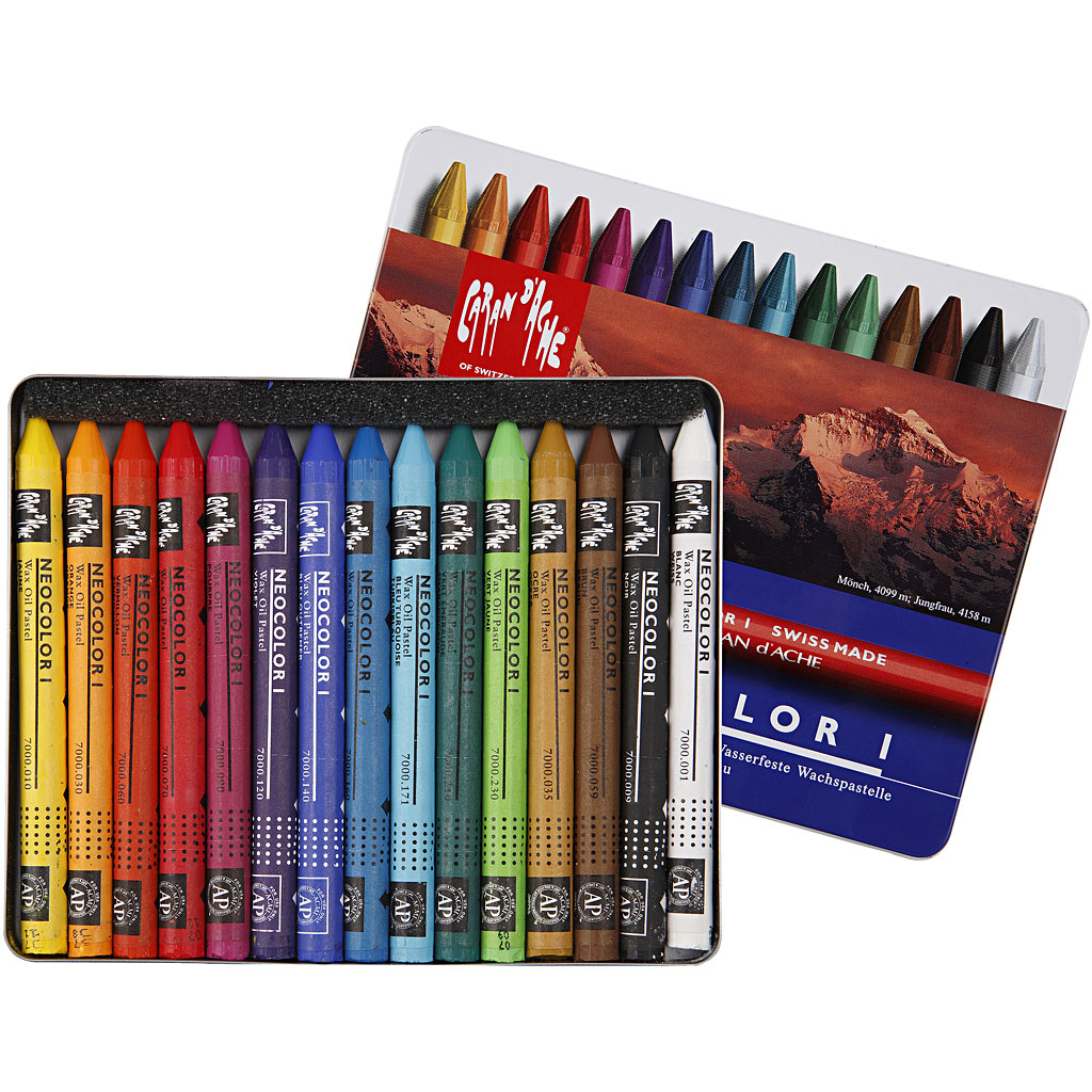 Färgkrita Creativ Company Neocolor i Mixade 10 cm Färger 1 Förp