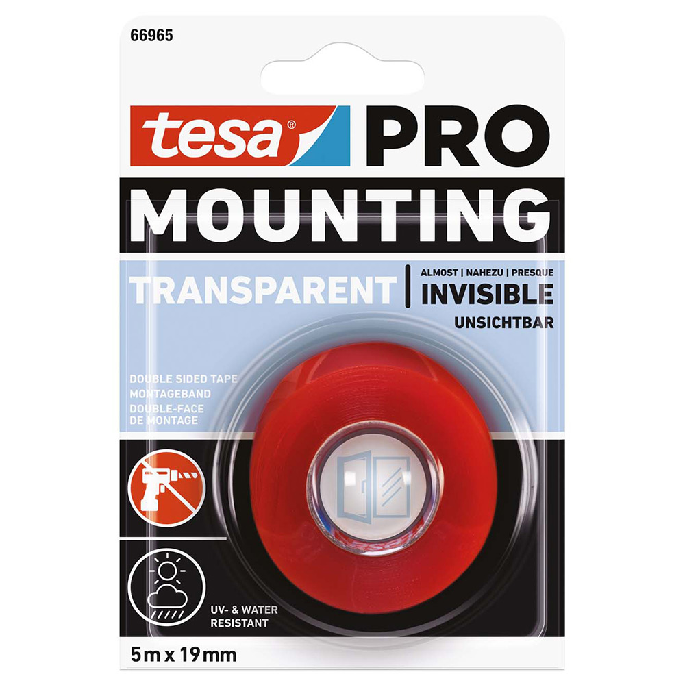 Monter.tejp Tesa Pro Transparent 19 mm 5 meter