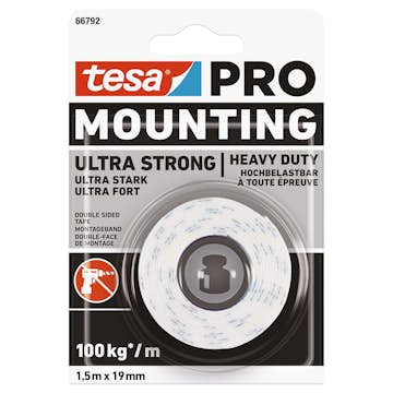 Monteringstejp Tesa Pro ULT Strong 19 mm