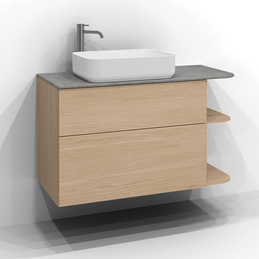 Tvättställsskåp Svedbergs Poem Soft med 2 Lådor