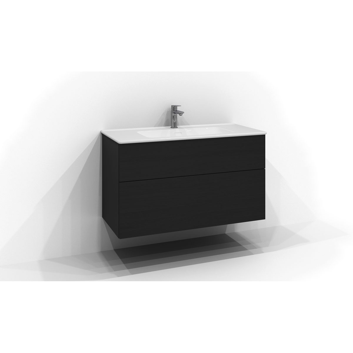 Tvättställsskåp Svedbergs Poem Plan 450 med 2 Lådor