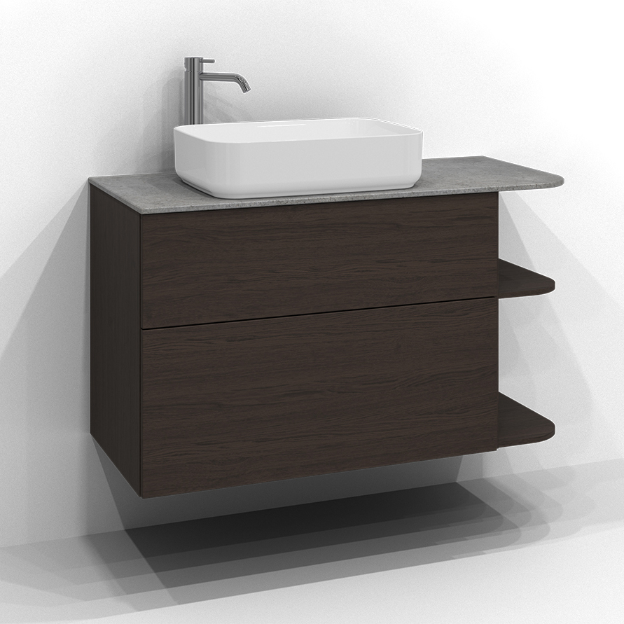 Tvättställsskåp Svedbergs Poem Soft med 2 Lådor