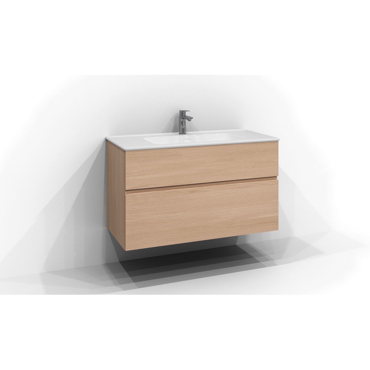 Tvättställsskåp Svedbergs Poem Profil 450 med 2 Lådor