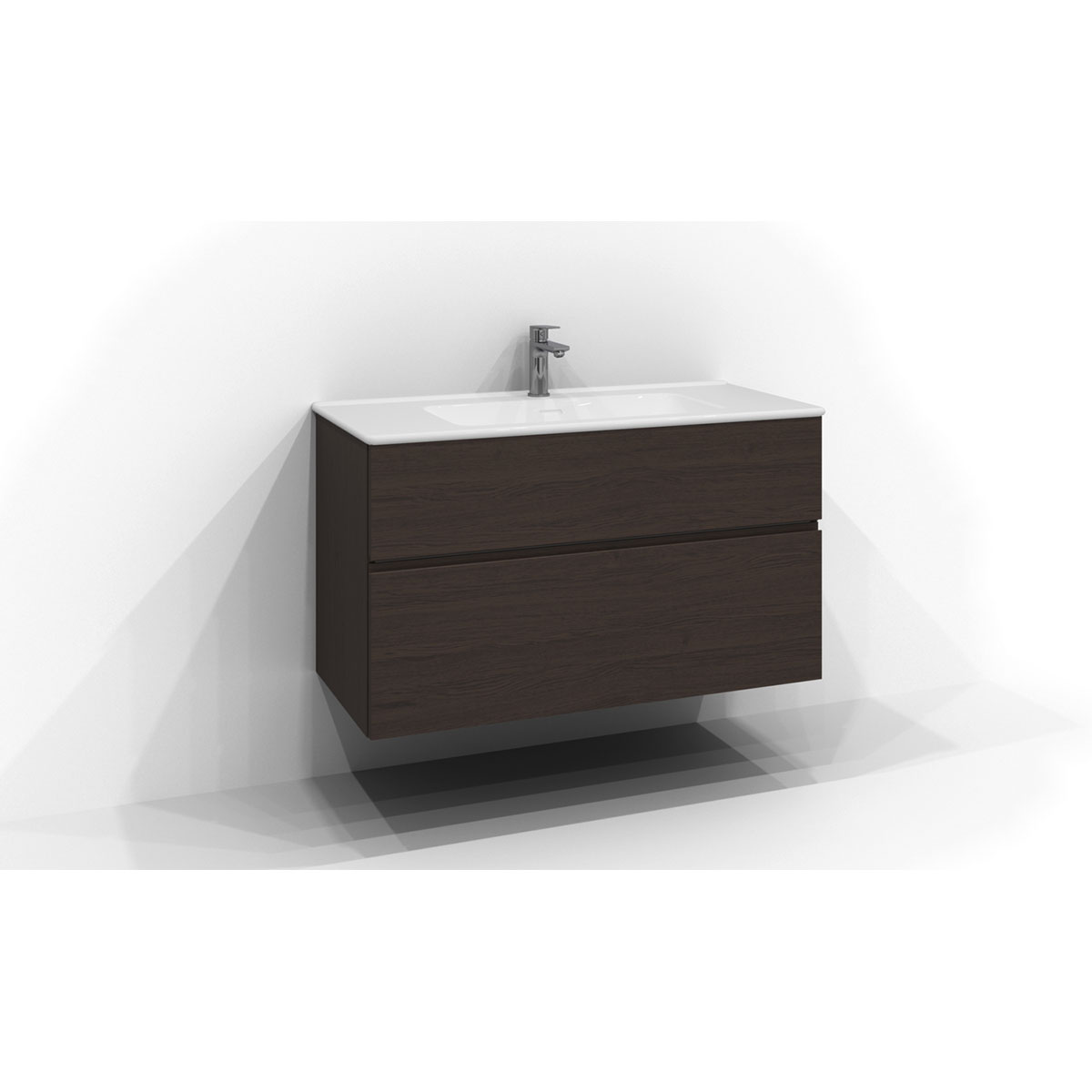 Tvättställsskåp Svedbergs Poem Profil 450 med 2 Lådor