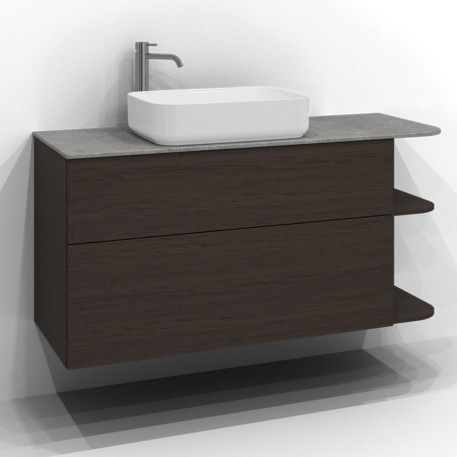 Tvättställsskåp Svedbergs Poem Soft med 2 Lådor