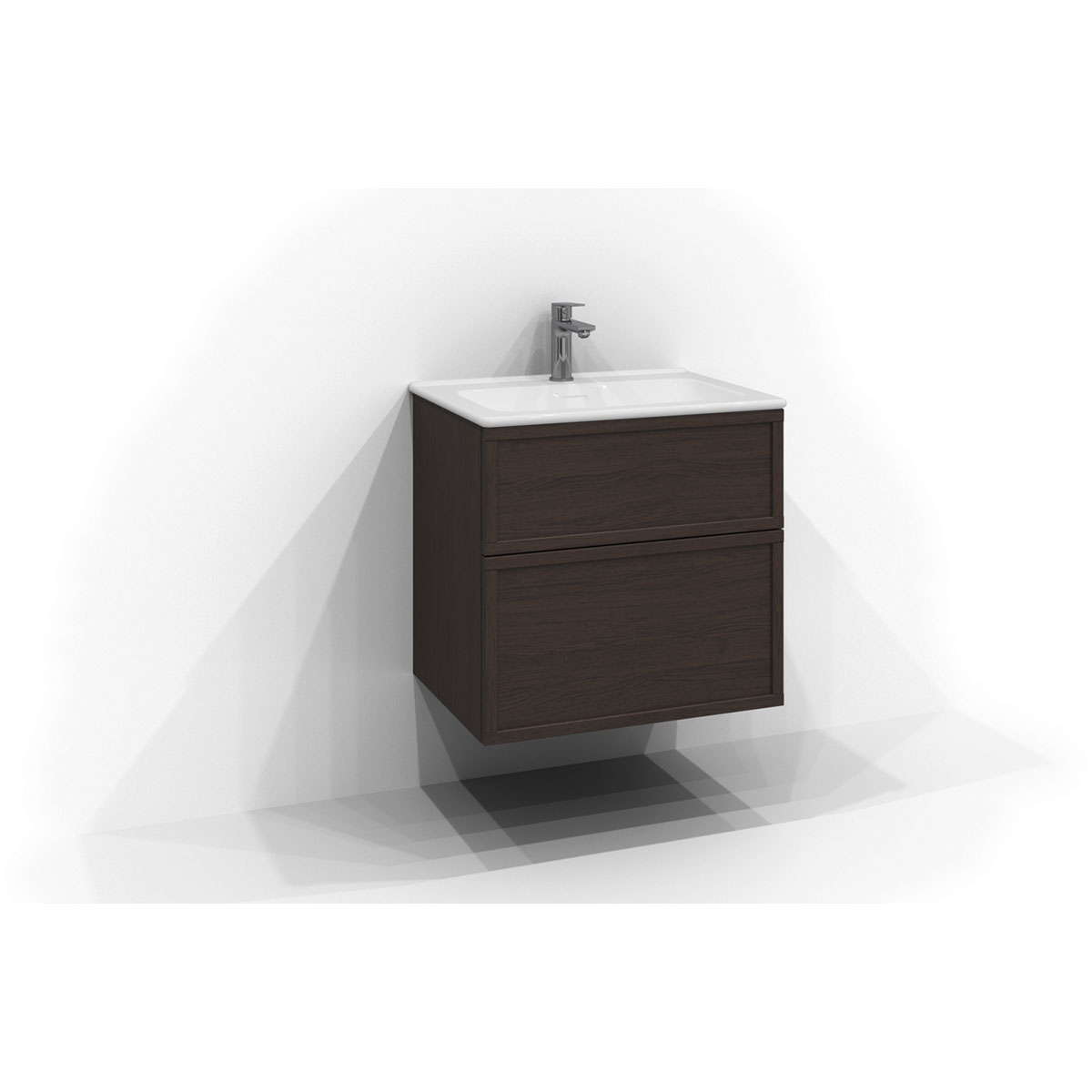 Tvättställsskåp Svedbergs Poem Ram 450 med 2 Lådor