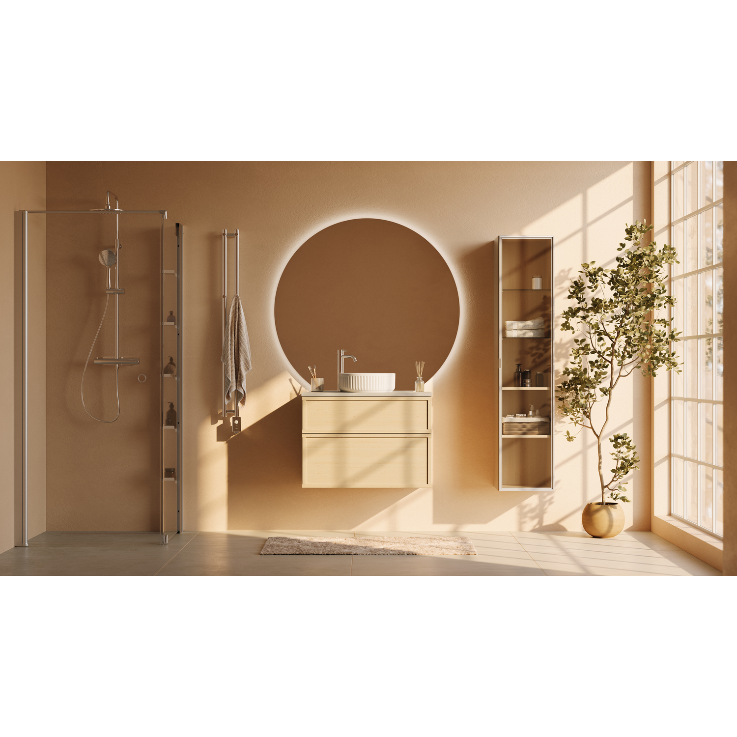 Tvättställsskåp Svedbergs Poem Ram 450 med 2 Lådor