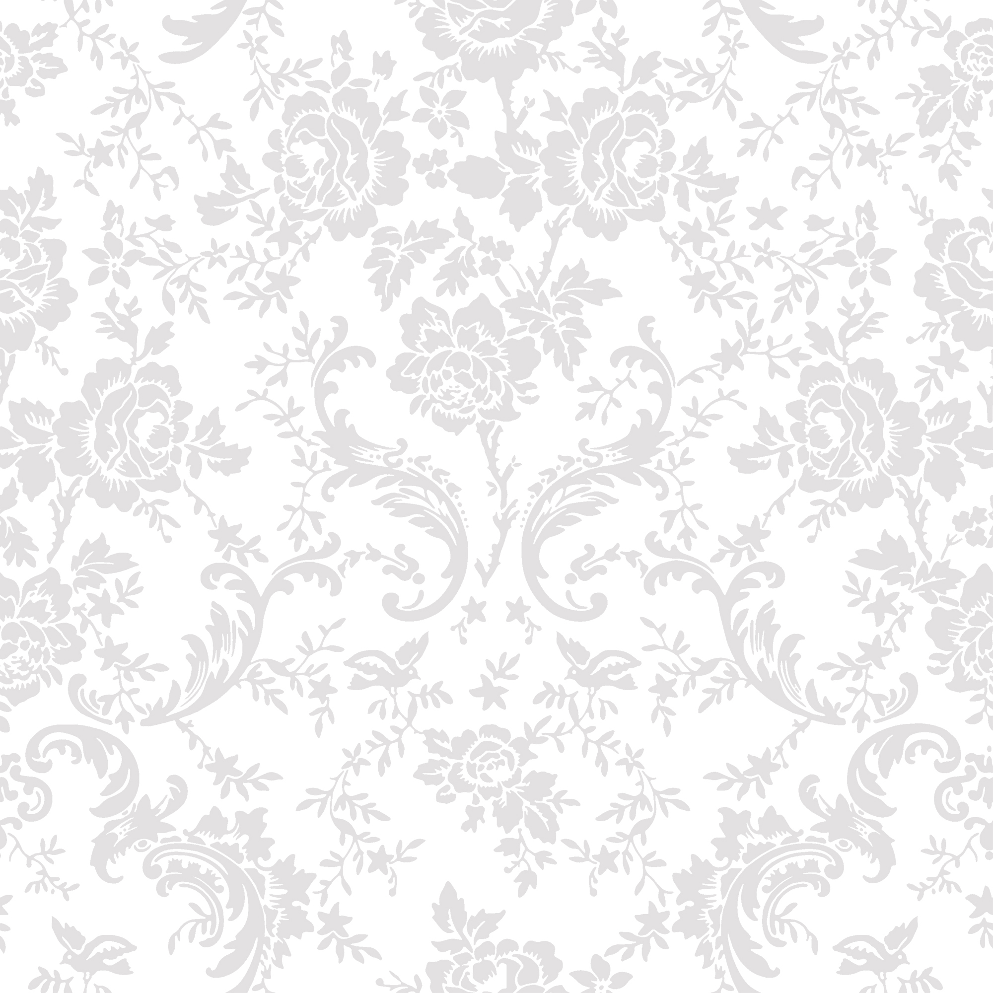 Tapet Duro Rosendal, Vit/silver