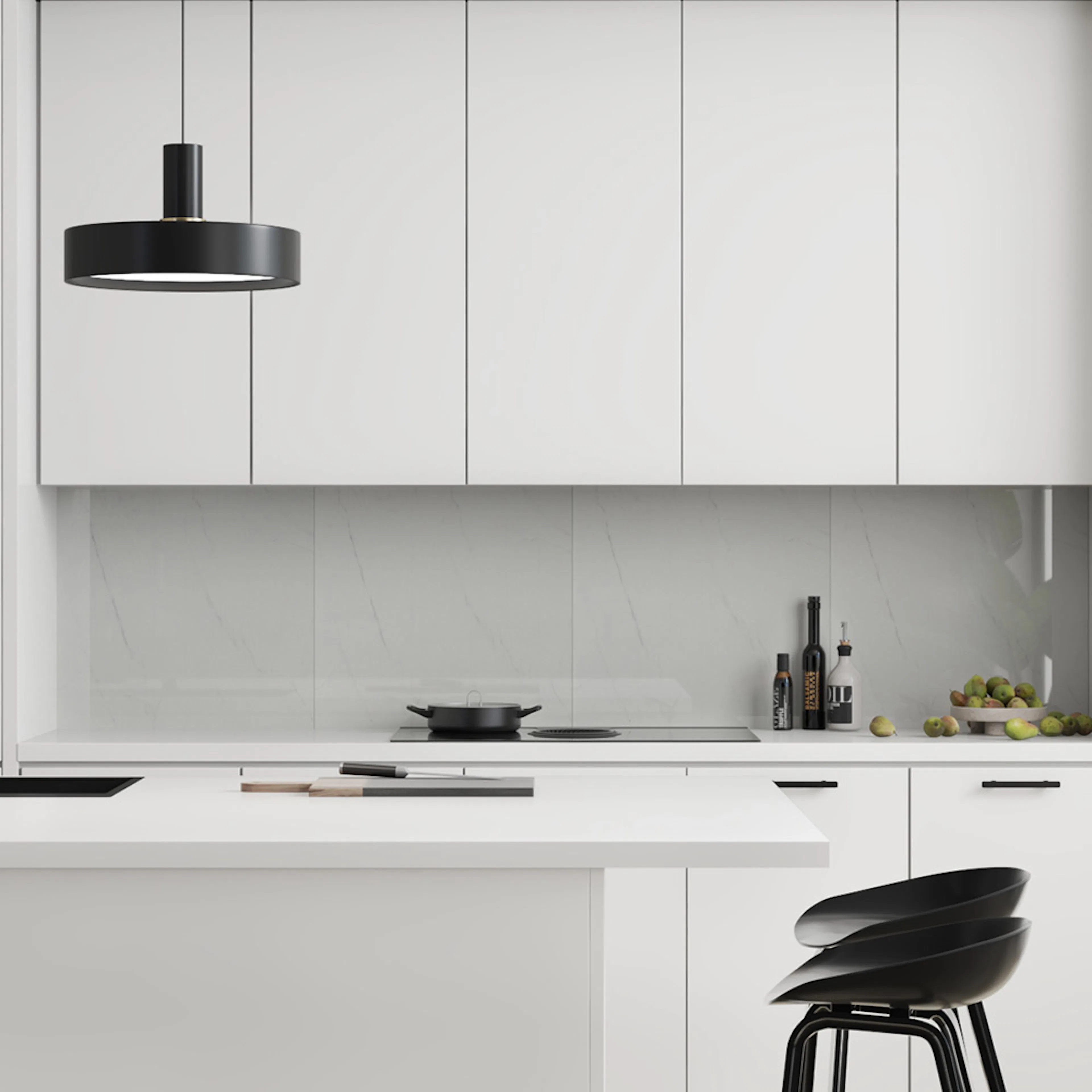 Stänkskyddsskiva Fibo 3487-KM10 HG Bright Marble 11x620x580 mm