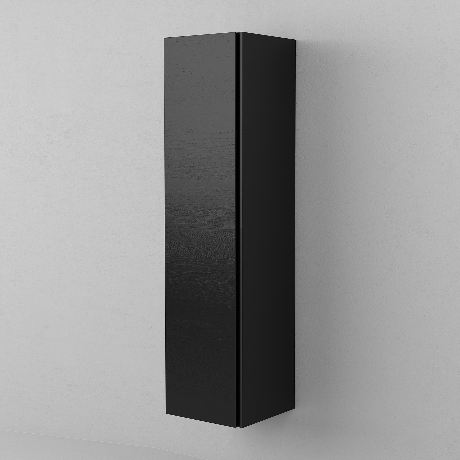 Högskåp INR Viskan Grip Bredd: 400 mm, Black Oak, Vänster med 2 Lådor