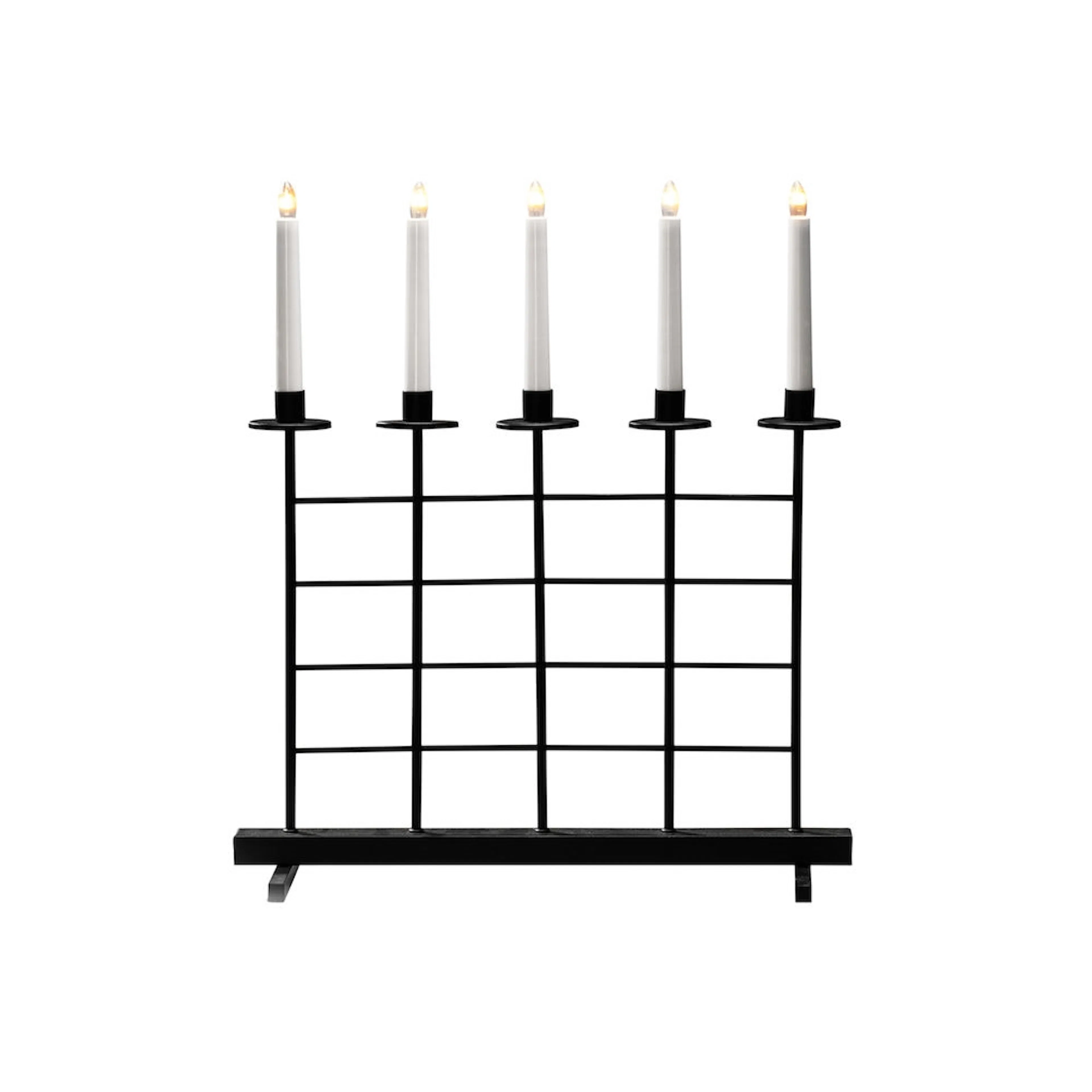Adventsljusstake Gnosjö Konstsmide 5 Ljus Metall Svart