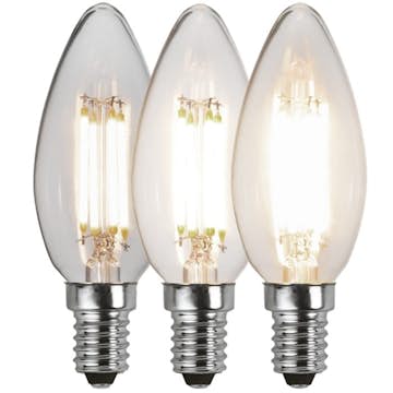 LED-lampa Star Trading E14 C35 Clear 3-step Dimbar 4,2W
