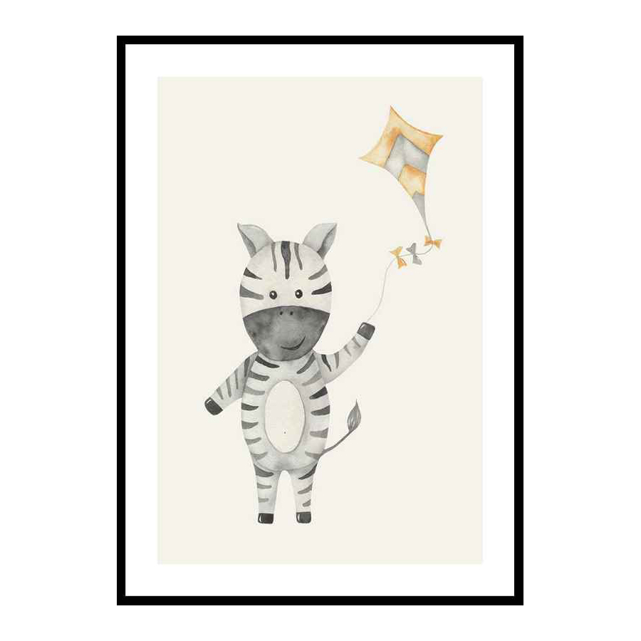 Poster Gallerix Zebra Kite Storlek: 30x40 cm