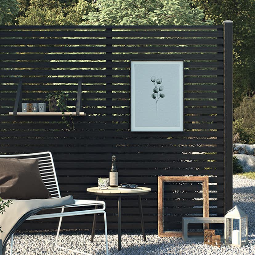 Skärm Jabo Horizont 1, 159x159 cm Svart