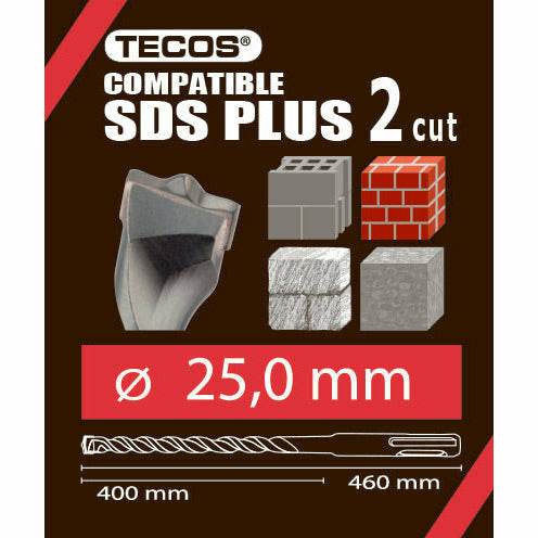 Skär Tecos SDS Plus 2-Skär