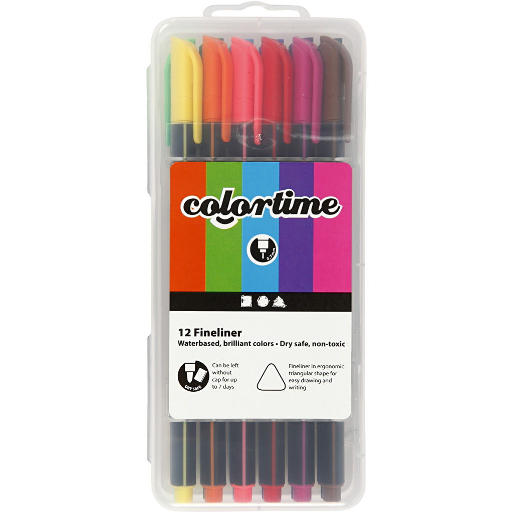 Tusch Creativ Company Colortime Fineliner 12 St/1 Förp