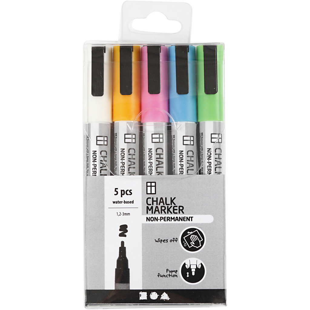 Tusch Creativ Company Chalk Markers Spets 1,2-3 mm 5 St/1 Förp