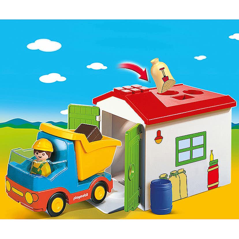 Lastbil Playmobil Med Garage