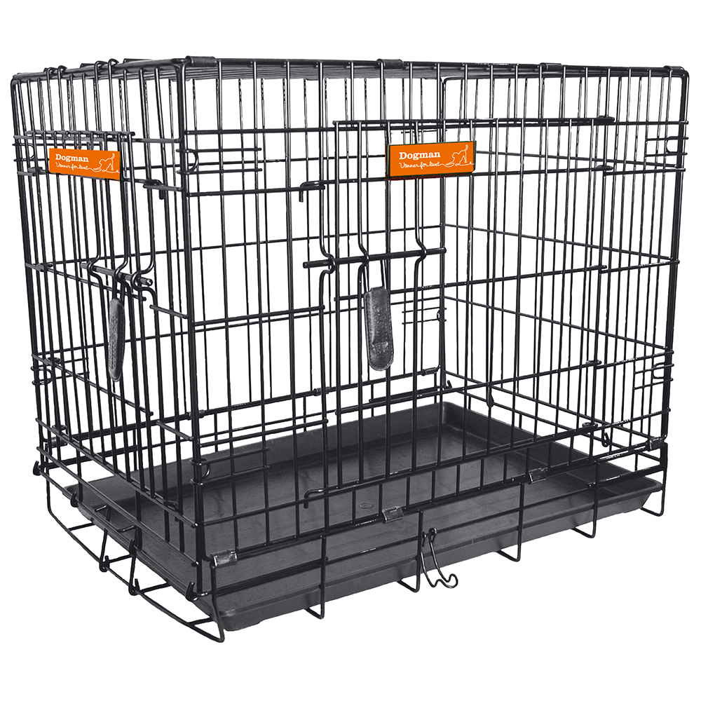 Hundbur Dogman Stål Standard Svart 78x49x57,5 cm