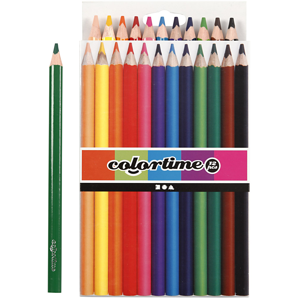 Färgpennor Creativ Company Colortime Jumbo 12 st/1 Förp