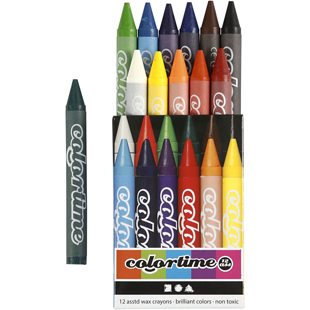 Färgkritor Creativ Company Colortime Mixade Färger 1 Förp