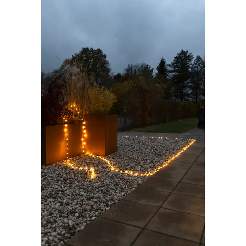 Ljusslinga Gnojsö Konstsmide ShineLine 100st LED-lampor Amber 5m Utomhus