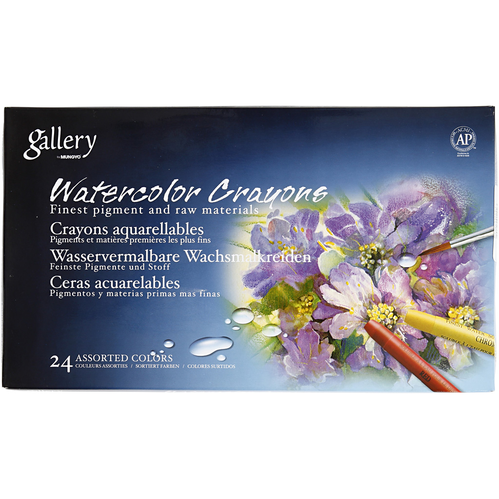 Akvarellkritor Creativ Company Gallery Mixade Färger L9,3 cm 24 st/1 Förp