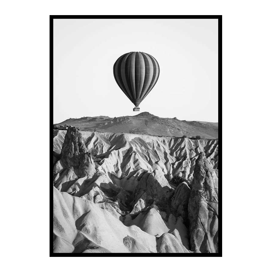 Poster Gallerix Hot Air Balloon B&W