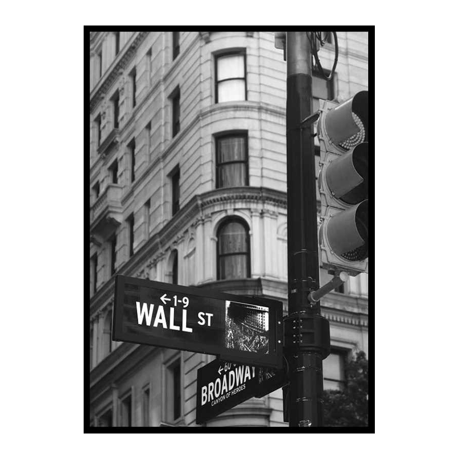 Poster Gallerix Wall Street Sign