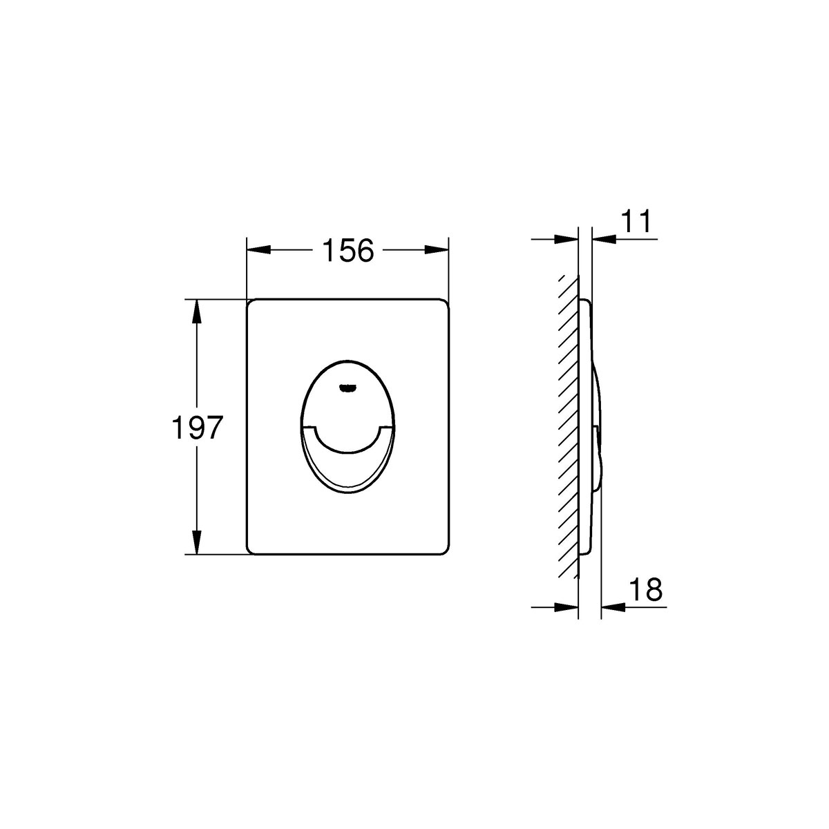 Spolknapp Grohe Start