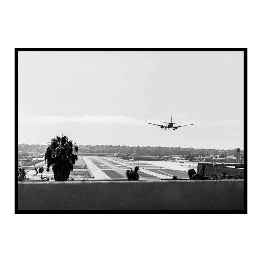 Poster Gallerix Airplane Over Runway
