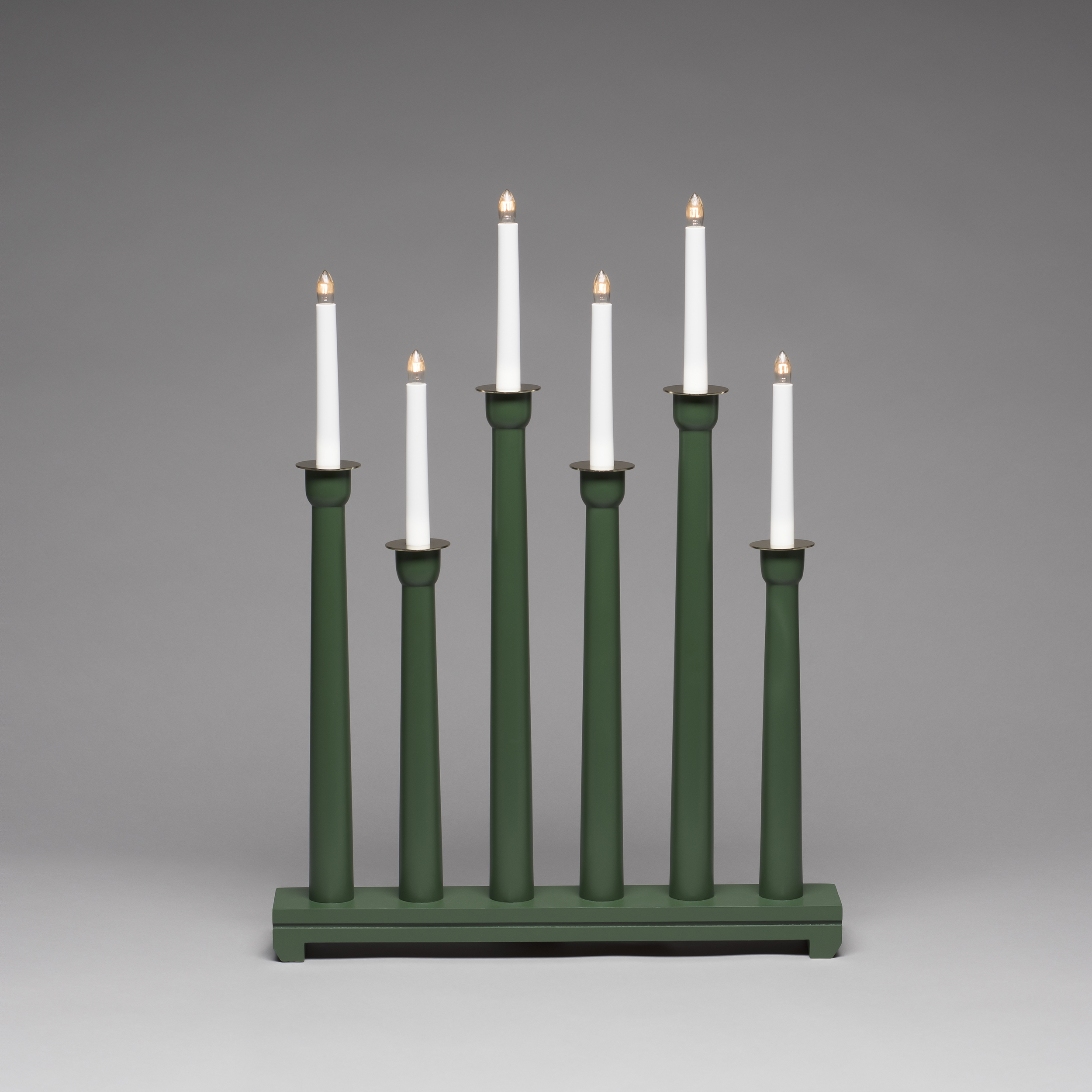 Adventsljusstake Gnosjö Konstsmide 6L Trä Mässing