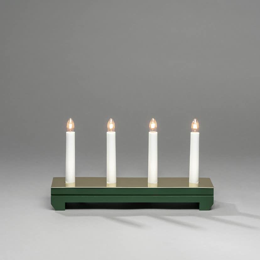 Adventsljusstake Gnosjö Konstsmide 4L Deko Platta Grön