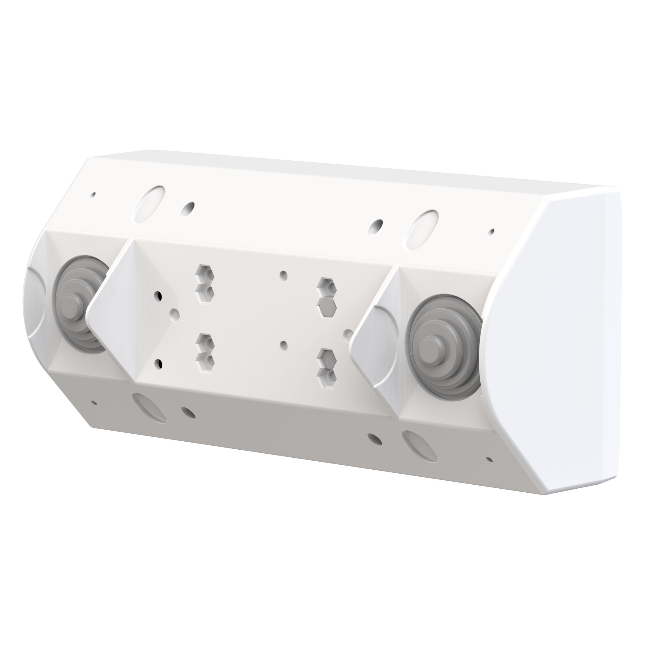 Vägguttag Gelia Hörnbox 3-vägs Jordat