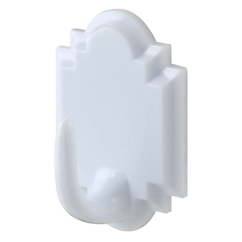 Plastkrok Millers Självhäftande Vit