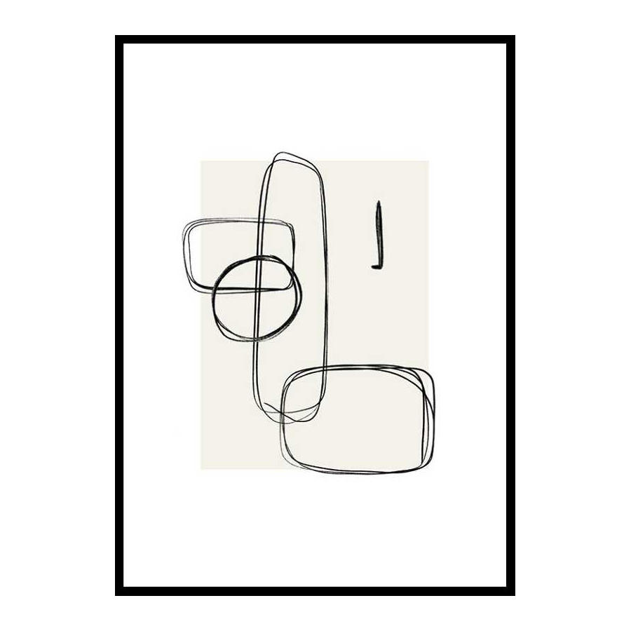 Poster Gallerix Abstract Brushed No1