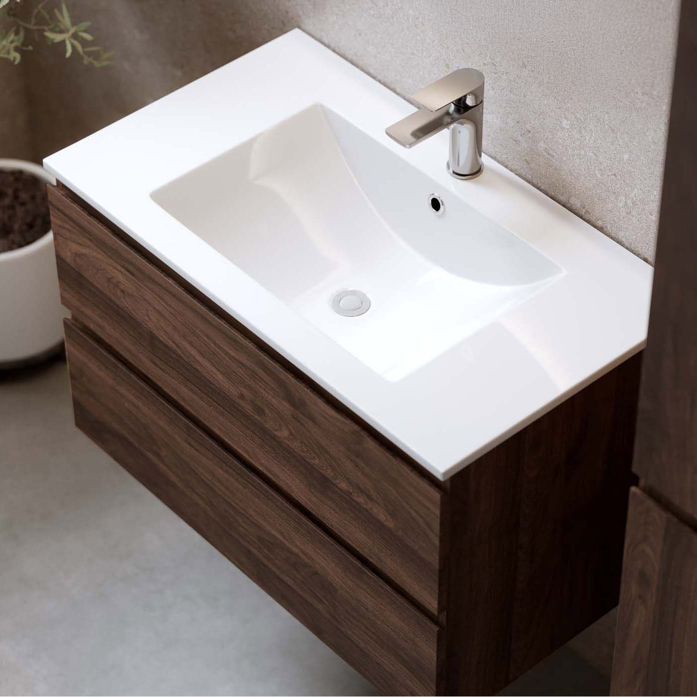 Tvättställsskåp Bathlife Eufori med Tvättställ och Spegel Skina