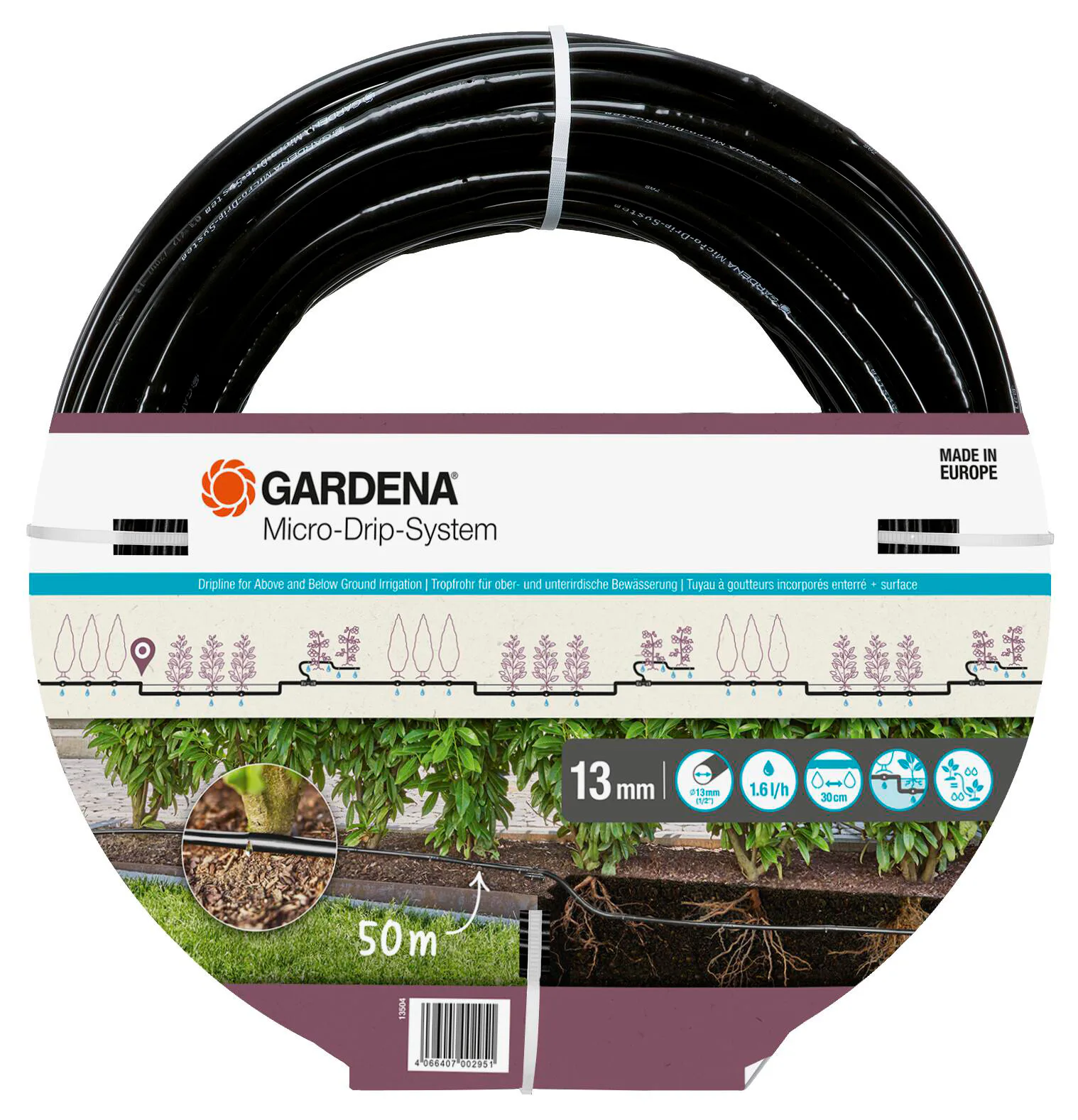 Droppslang Gardena Ovan och Under Jord 50 m