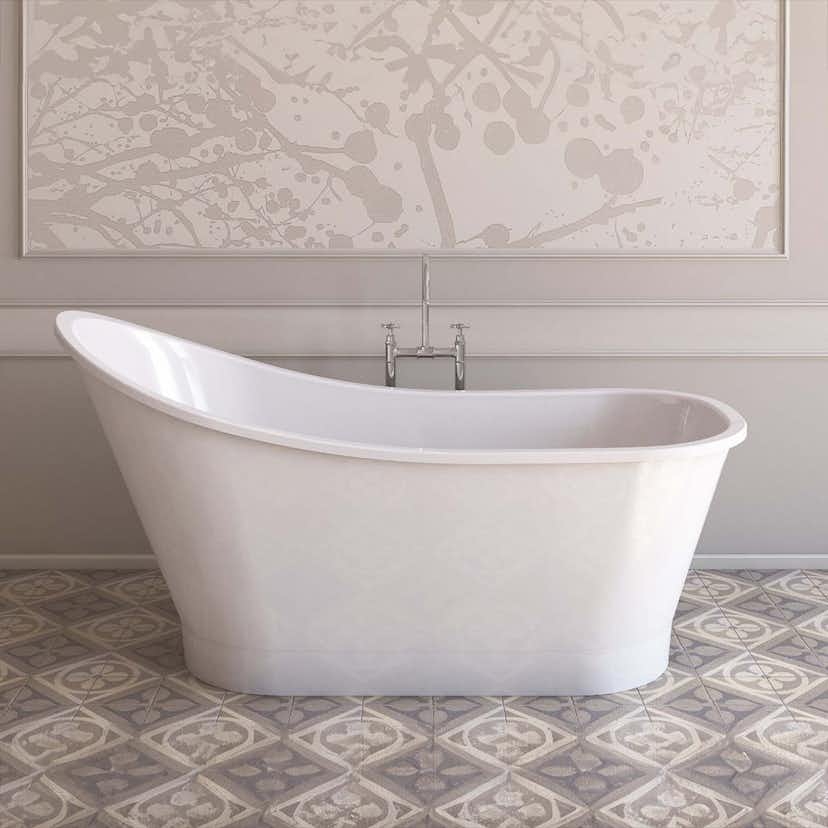 Badkar Bathlife Dvala Gjutmarmor 1600 Vit