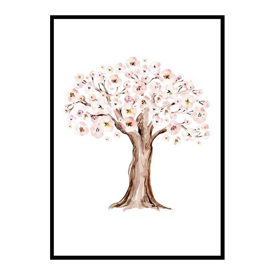 Poster Gallerix Painted Tree No2 Storlek: 21x30 cm