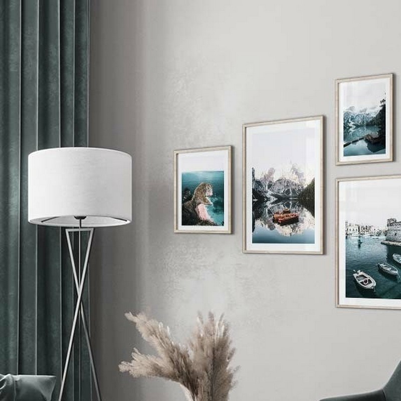 Poster Gallerix Rowing Boats In Lake Braies