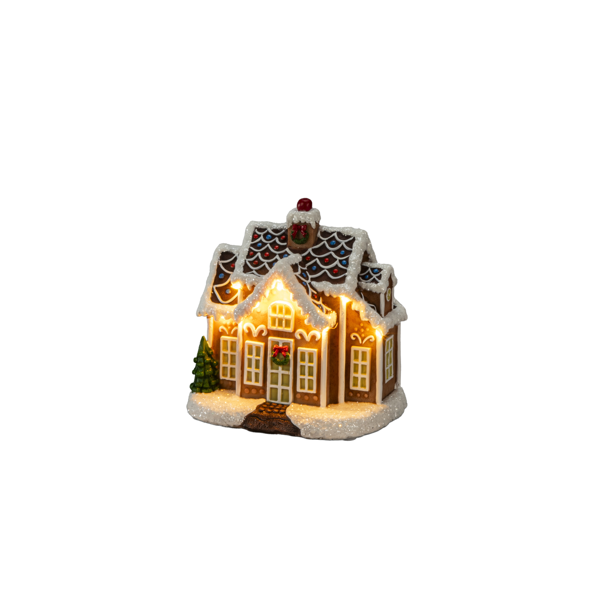 Juldekoration Gnosjö Konstsmide Pepparkakshus 16,5cm LED Inomhus